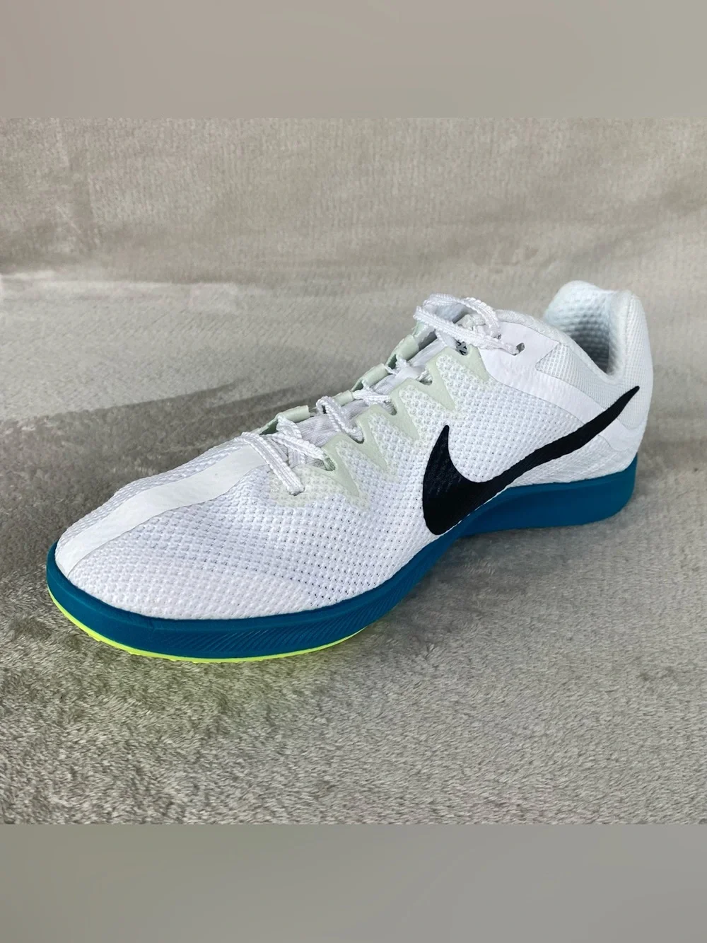 Nike Zoom Rival Distance White Mens Size 9 Track Shoes Spikes FZ9653-102 NEW